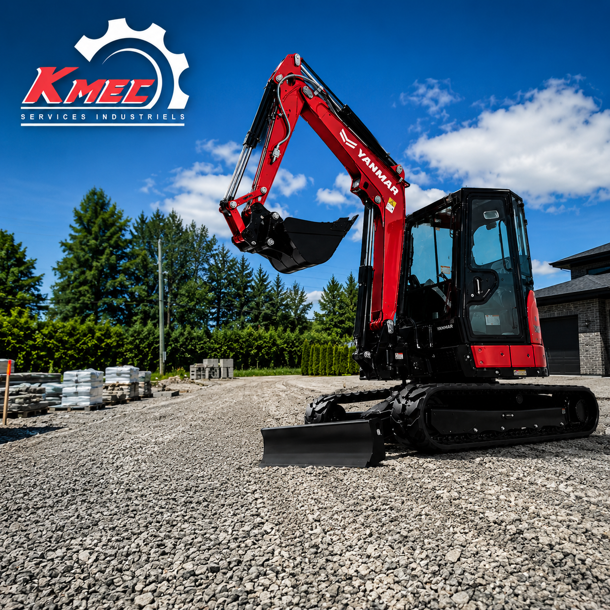 Mini-excavatrice Yanmar ViO 55 2023 en location chez Kméc Services Industriels